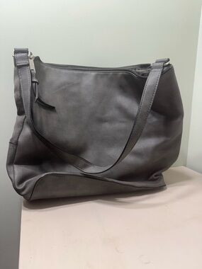 American Eagle Outfitters Charcoal Gray Leather Shoulder Bag